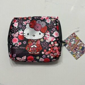 Hello Kitty reusable shopping bag Japanese Patterned Sakura-Butterfly Black